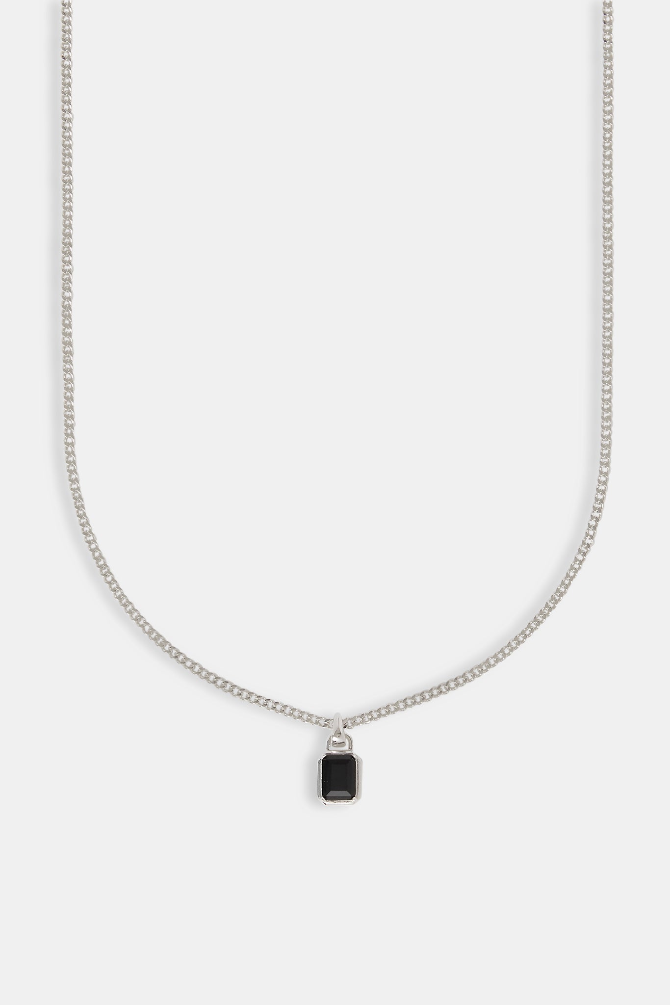 Micro Iced Black Gemstone Necklace - 10mm